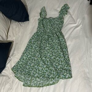 blue & green flowy sundress